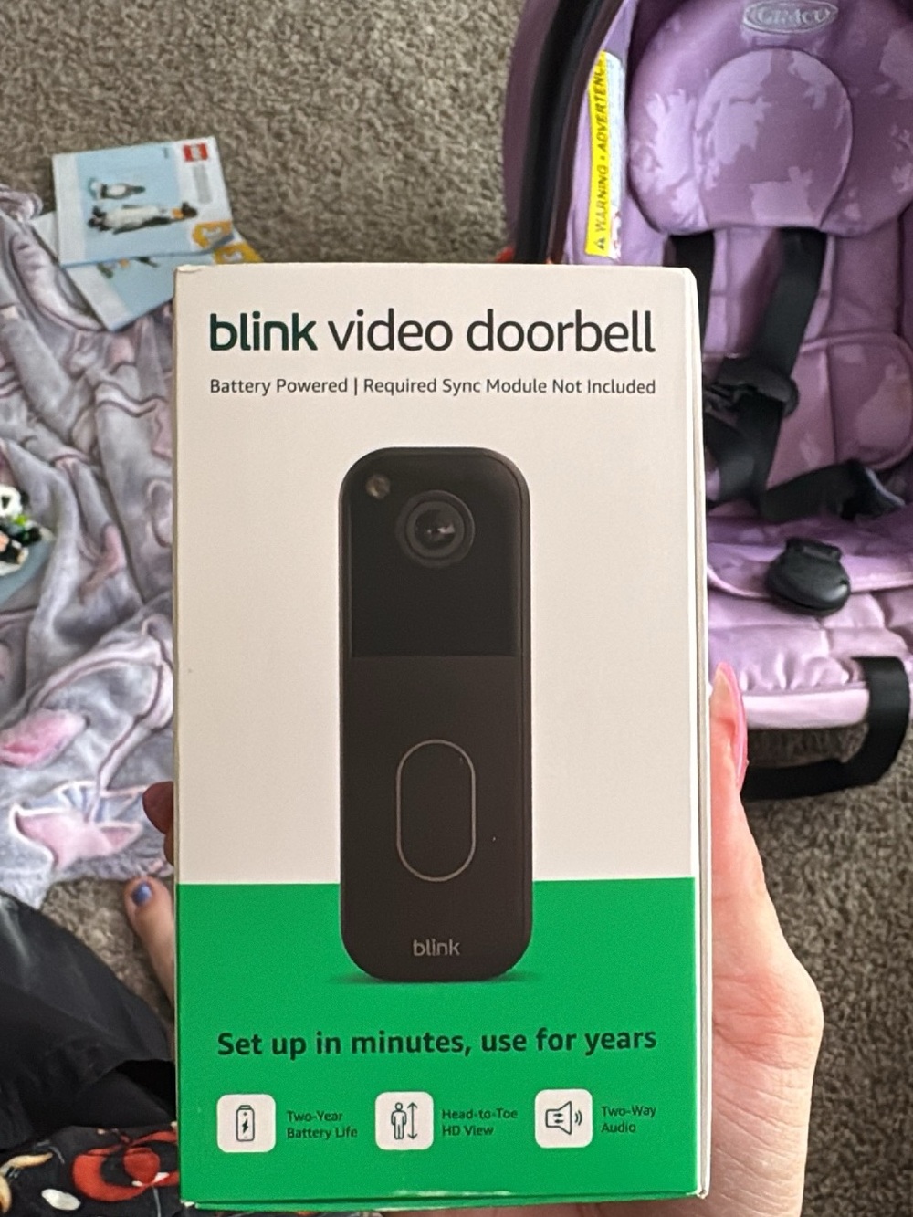 Blink video doorbell - white and black